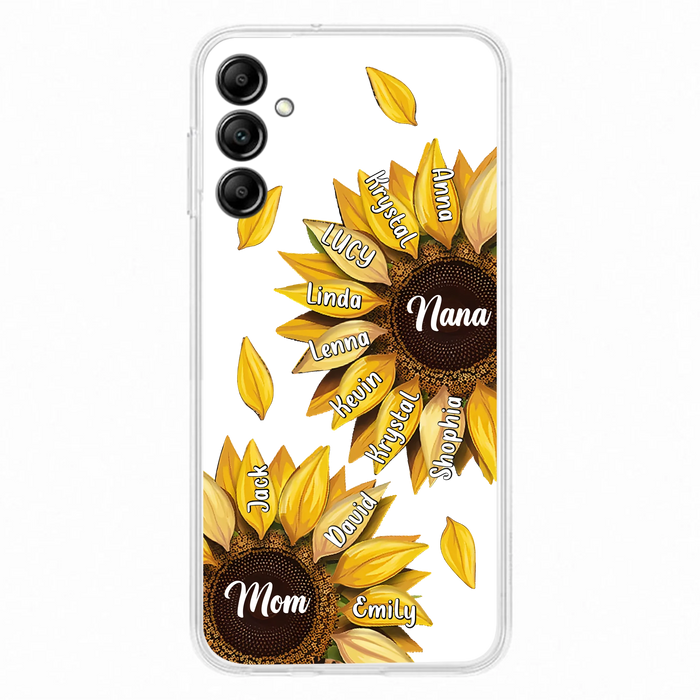 Custom Personalized Sunflower Grandma Phone Case -Upto 11 Kids - Mother's Day Gift Idea for Mom/Grandma -  Case For iPhone/Samsung