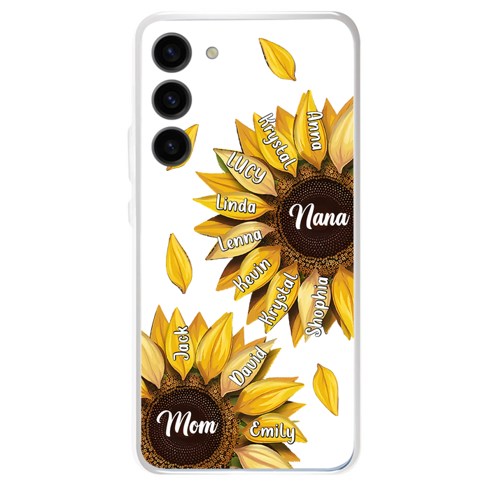 Custom Personalized Sunflower Grandma Phone Case -Upto 11 Kids - Mother's Day Gift Idea for Mom/Grandma -  Case For iPhone/Samsung