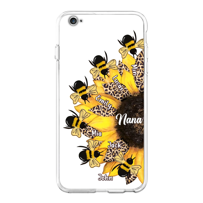Custom Sunflower Grandma Phone Case - Mother's Day Gift Idea for Mom/Grandma