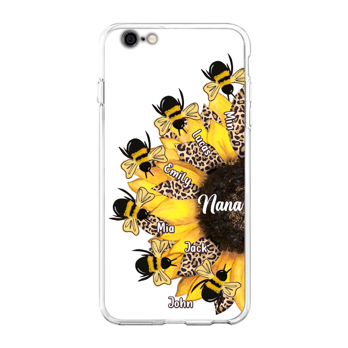 Custom Sunflower Grandma Phone Case - Mother's Day Gift Idea for Mom/Grandma