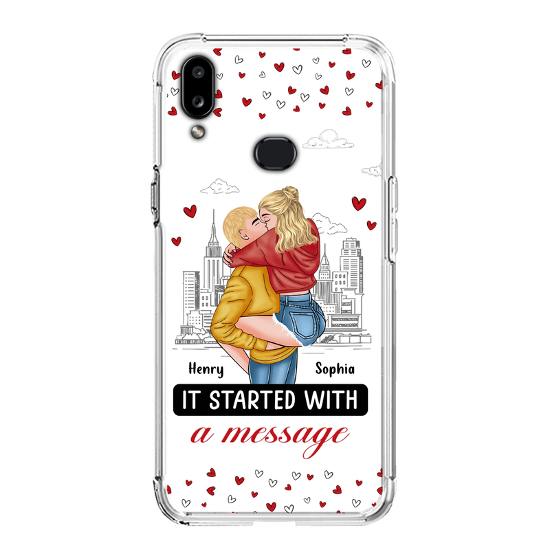 Custom Personalized Couple Phone Case For iPhone/ Samsung - Gift Idea For Couple - It Started With A Message