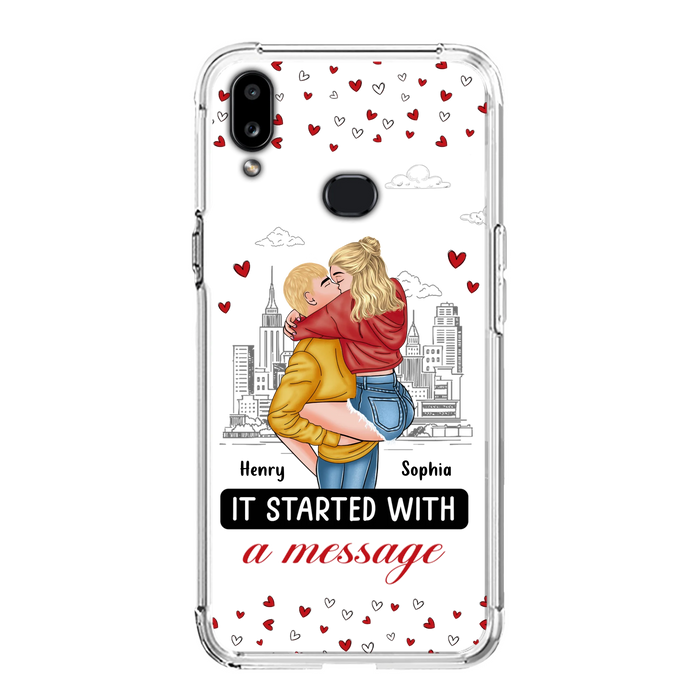 Custom Personalized Couple Phone Case For iPhone/ Samsung - Gift Idea For Couple - It Started With A Message