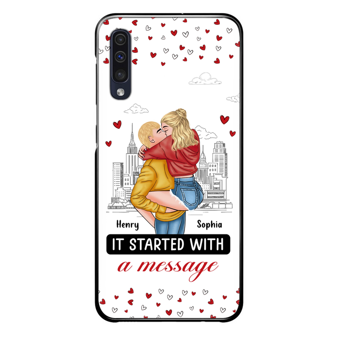 Custom Personalized Couple Phone Case For iPhone/ Samsung - Gift Idea For Couple - It Started With A Message