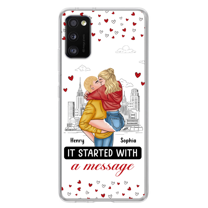 Custom Personalized Couple Phone Case For iPhone/ Samsung - Gift Idea For Couple - It Started With A Message