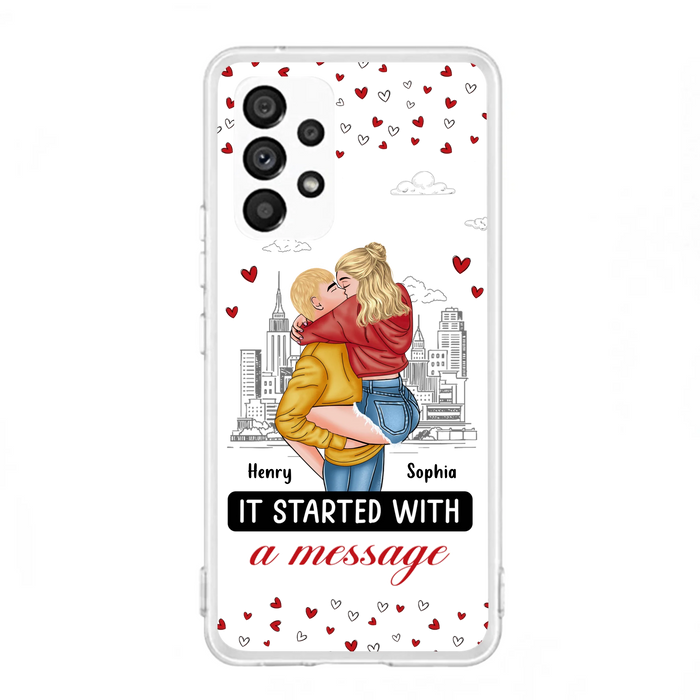 Custom Personalized Couple Phone Case For iPhone/ Samsung - Gift Idea For Couple - It Started With A Message