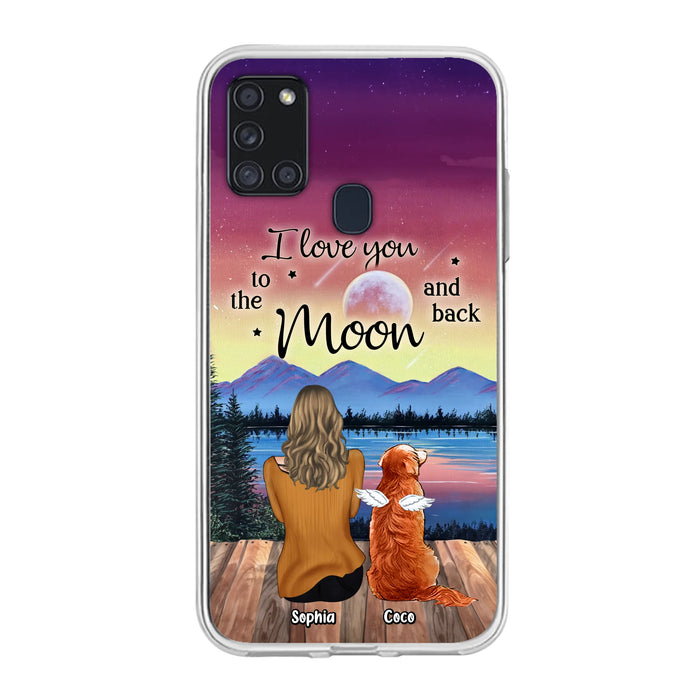 Custom Personalized Pet Mom/ Dad Phone Case - Gift Idea For Dog/ Cat/ Rabbit Lovers - Case For iPhone/ Samsung - I Love You To The Moon & Back