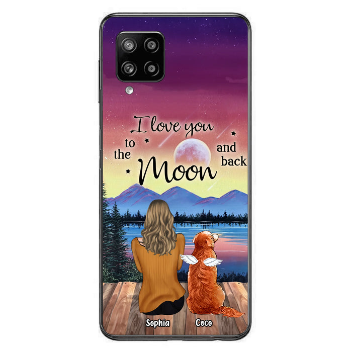 Custom Personalized Pet Mom/ Dad Phone Case - Gift Idea For Dog/ Cat/ Rabbit Lovers - Case For iPhone/ Samsung - I Love You To The Moon & Back
