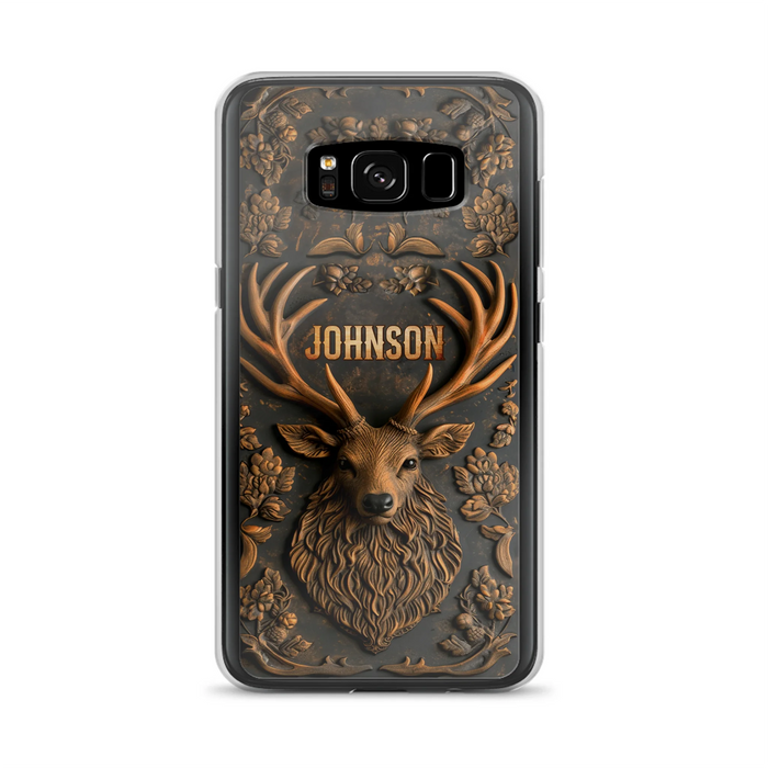 Personalized Deer Hunting 3D Printed Effect Phone Case - Gift Idea For Hunting Lover - Case For iPhone/Samsung