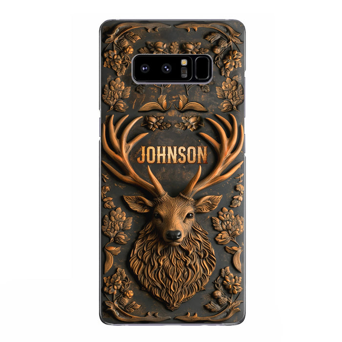 Personalized Deer Hunting 3D Printed Effect Phone Case - Gift Idea For Hunting Lover - Case For iPhone/Samsung