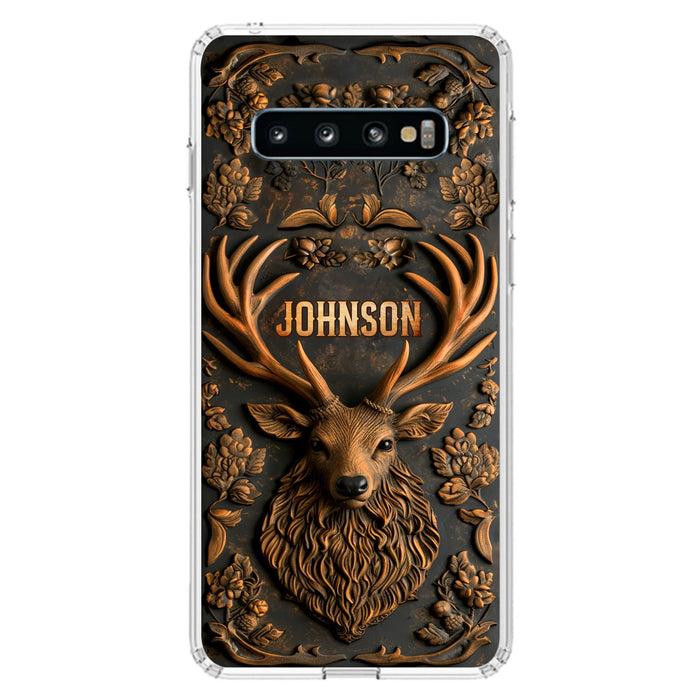 Personalized Deer Hunting 3D Printed Effect Phone Case - Gift Idea For Hunting Lover - Case For iPhone/Samsung