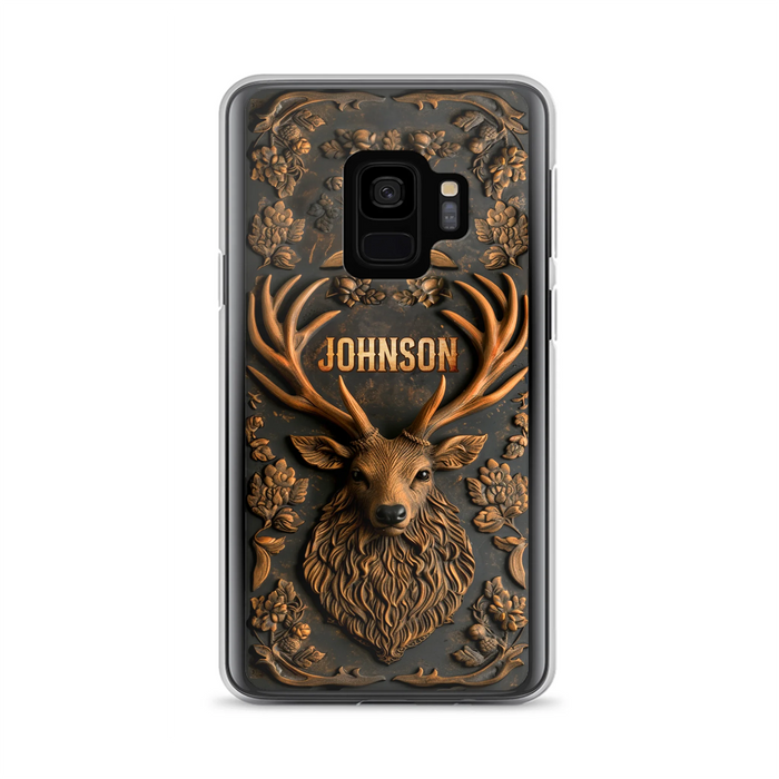 Personalized Deer Hunting 3D Printed Effect Phone Case - Gift Idea For Hunting Lover - Case For iPhone/Samsung