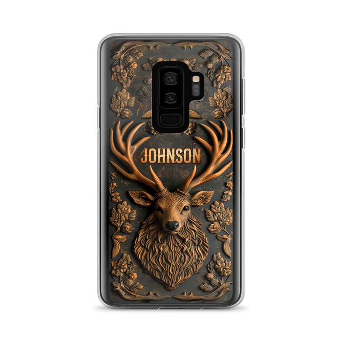 Personalized Deer Hunting 3D Printed Effect Phone Case - Gift Idea For Hunting Lover - Case For iPhone/Samsung
