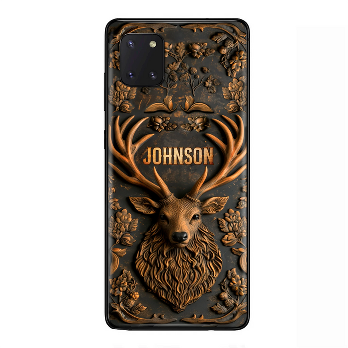 Personalized Deer Hunting 3D Printed Effect Phone Case - Gift Idea For Hunting Lover - Case For iPhone/Samsung