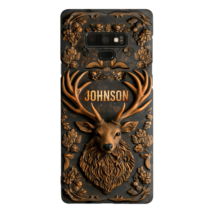 Personalized Deer Hunting 3D Printed Effect Phone Case - Gift Idea For Hunting Lover - Case For iPhone/Samsung