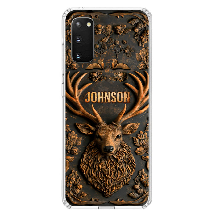 Personalized Deer Hunting 3D Printed Effect Phone Case - Gift Idea For Hunting Lover - Case For iPhone/Samsung