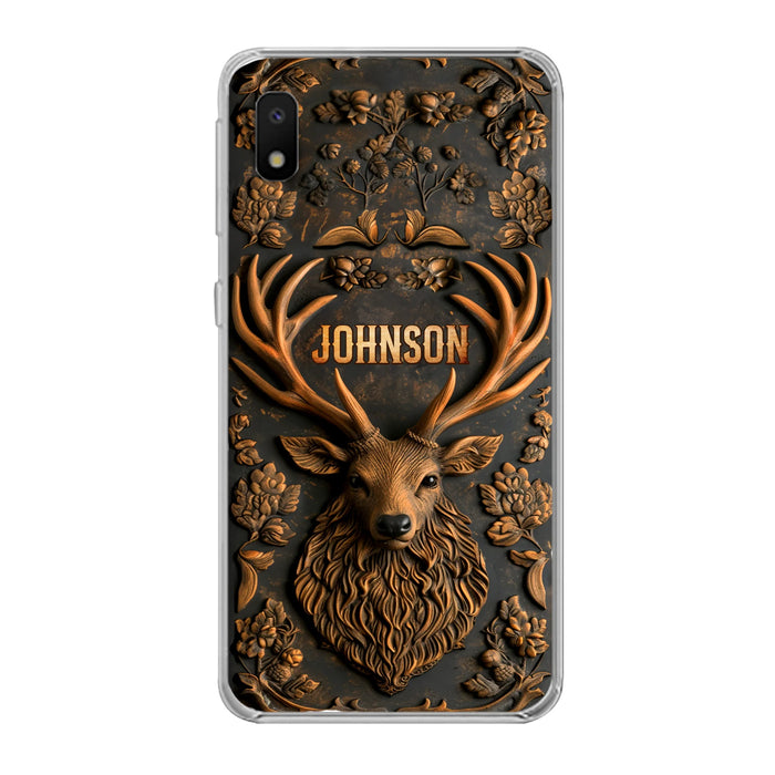 Personalized Deer Hunting 3D Printed Effect Phone Case - Gift Idea For Hunting Lover - Case For iPhone/Samsung