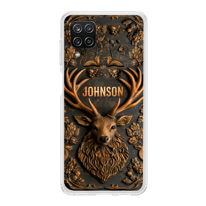 Personalized Deer Hunting 3D Printed Effect Phone Case - Gift Idea For Hunting Lover - Case For iPhone/Samsung