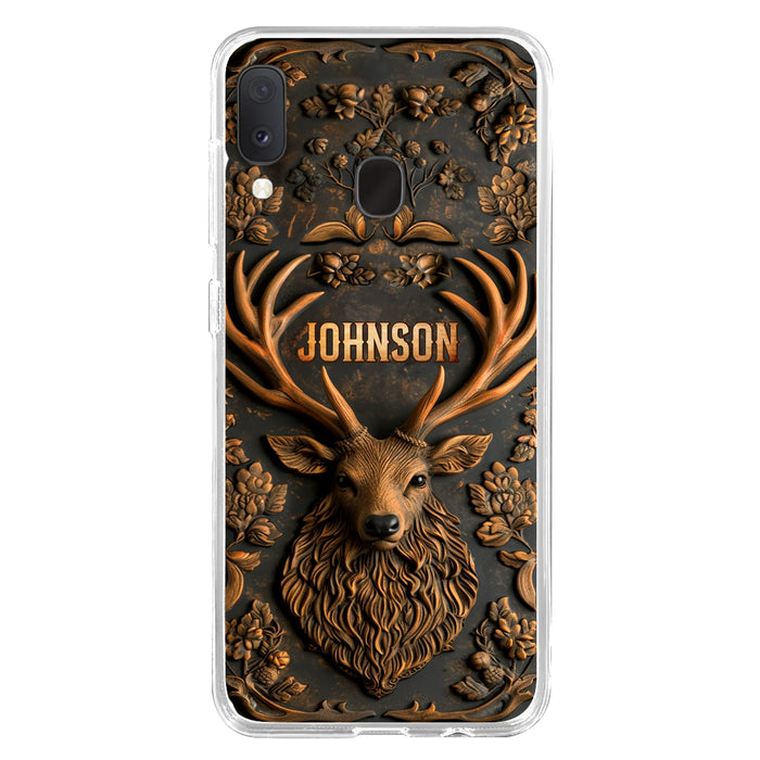Personalized Deer Hunting 3D Printed Effect Phone Case - Gift Idea For Hunting Lover - Case For iPhone/Samsung