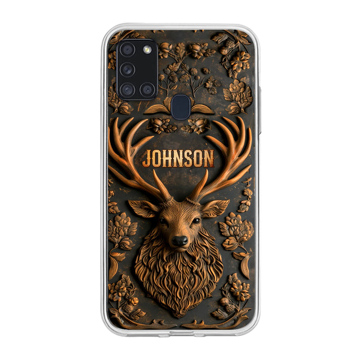 Personalized Deer Hunting 3D Printed Effect Phone Case - Gift Idea For Hunting Lover - Case For iPhone/Samsung