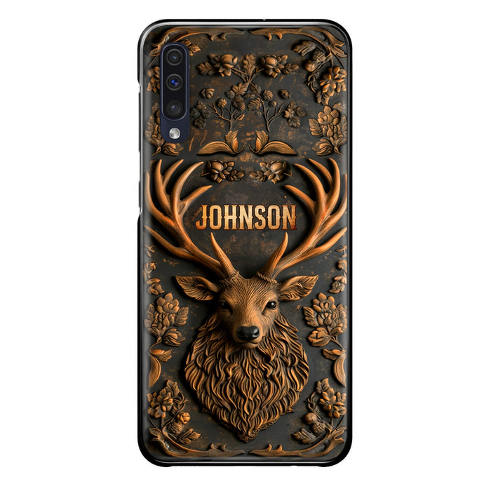 Personalized Deer Hunting 3D Printed Effect Phone Case - Gift Idea For Hunting Lover - Case For iPhone/Samsung