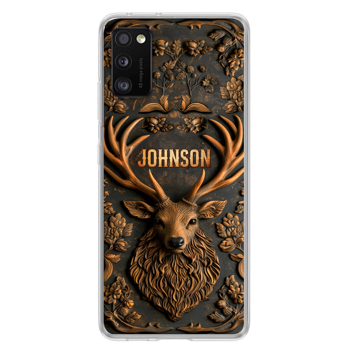 Personalized Deer Hunting 3D Printed Effect Phone Case - Gift Idea For Hunting Lover - Case For iPhone/Samsung