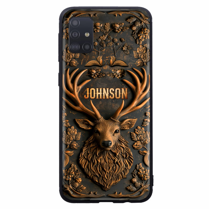 Personalized Deer Hunting 3D Printed Effect Phone Case - Gift Idea For Hunting Lover - Case For iPhone/Samsung
