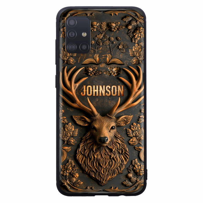 Personalized Deer Hunting 3D Printed Effect Phone Case - Gift Idea For Hunting Lover - Case For iPhone/Samsung