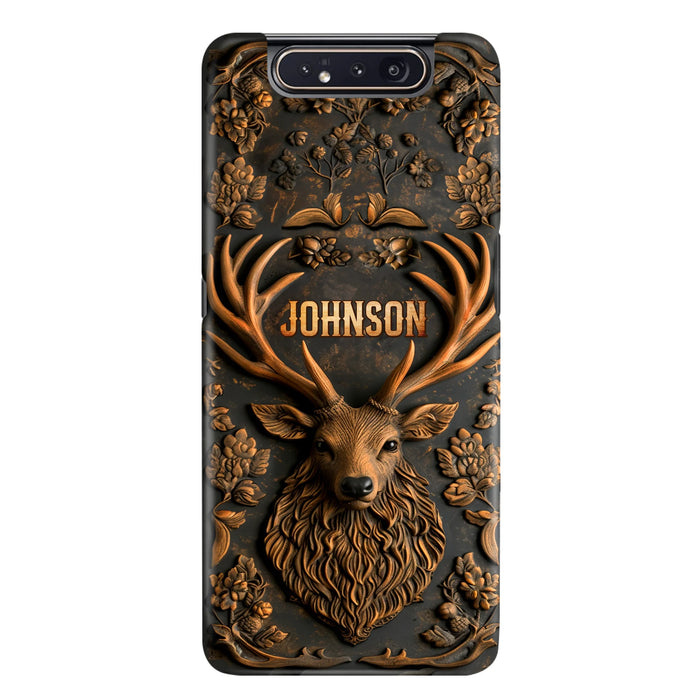 Personalized Deer Hunting 3D Printed Effect Phone Case - Gift Idea For Hunting Lover - Case For iPhone/Samsung
