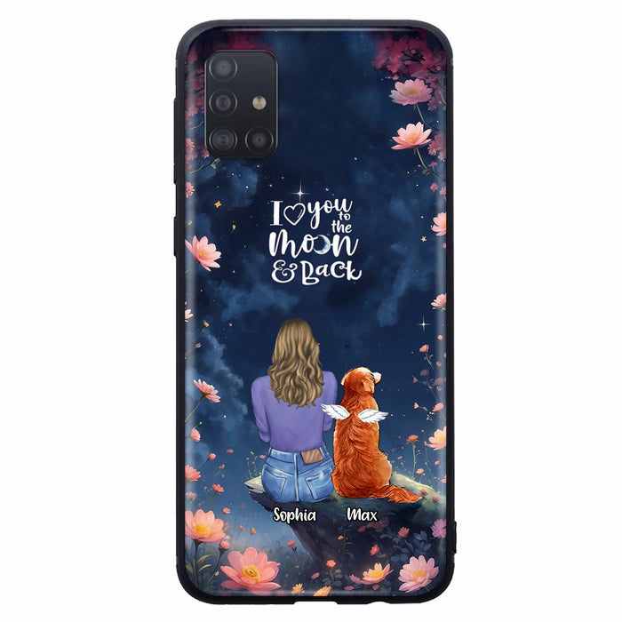 Custom Personalized Pet Phone Case - Gift Idea For Dog/ Cat/ Rabbit Owner - Case For iPhone/ Samsung - I Love You To The Moon & Back