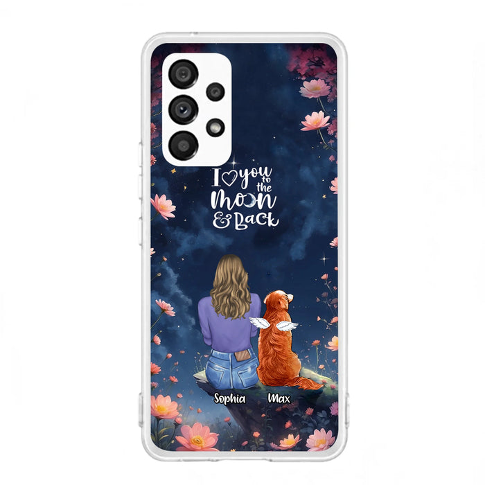 Custom Personalized Pet Phone Case - Gift Idea For Dog/ Cat/ Rabbit Owner - Case For iPhone/ Samsung - I Love You To The Moon & Back