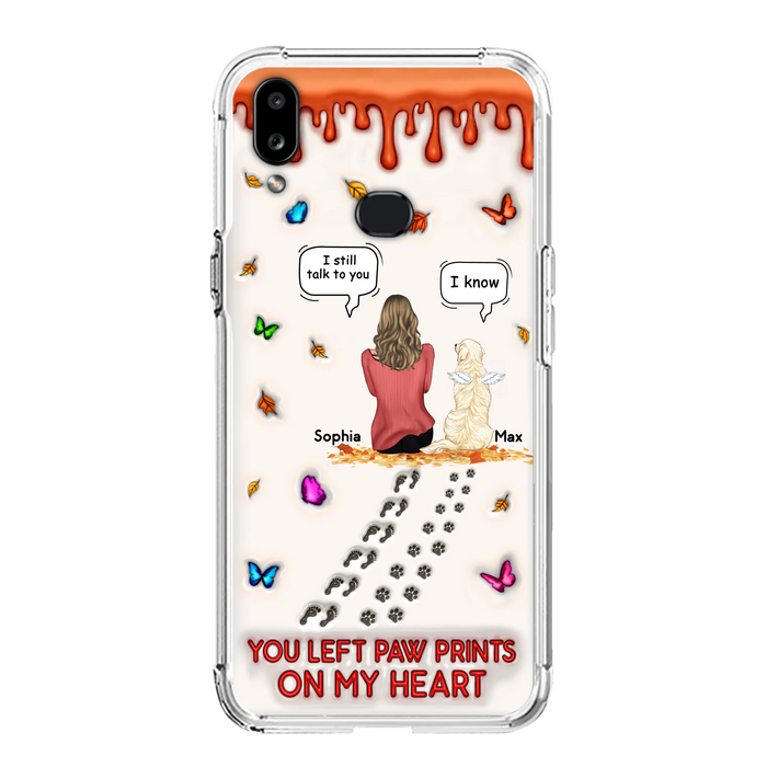 Personalized Memorial Dog Phone Case - Memorial Gift Idea For Dog/Cat Lover - Case For iPhone/Samsung - You Left Paw Prints On My Heart