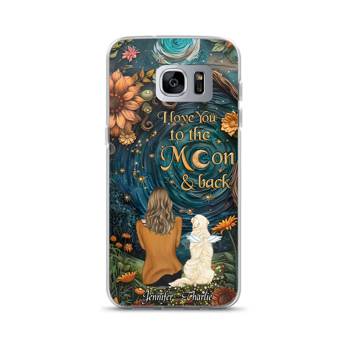Personalized Galaxy Night Phone Case - Gift Idea For Pet Owner - Case For iPhone/Samsung - I Love You To The Moon & Back