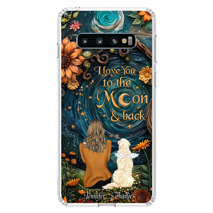 Personalized Galaxy Night Phone Case - Gift Idea For Pet Owner - Case For iPhone/Samsung - I Love You To The Moon & Back