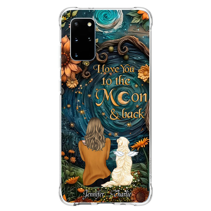 Personalized Galaxy Night Phone Case - Gift Idea For Pet Owner - Case For iPhone/Samsung - I Love You To The Moon & Back