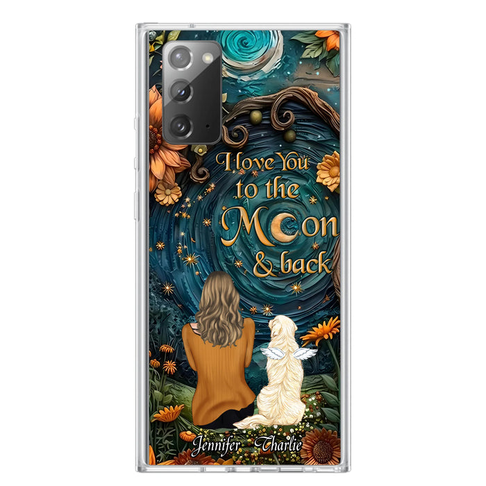 Personalized Galaxy Night Phone Case - Gift Idea For Pet Owner - Case For iPhone/Samsung - I Love You To The Moon & Back
