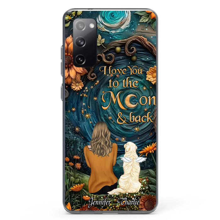 Personalized Galaxy Night Phone Case - Gift Idea For Pet Owner - Case For iPhone/Samsung - I Love You To The Moon & Back