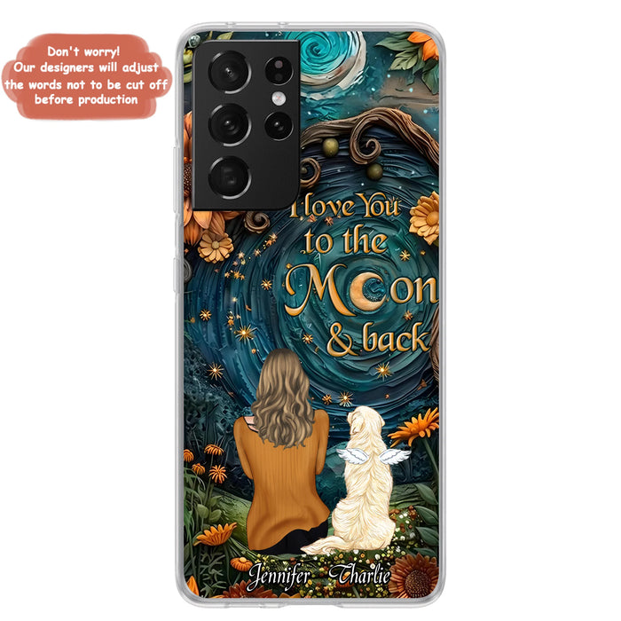 Personalized Galaxy Night Phone Case - Gift Idea For Pet Owner - Case For iPhone/Samsung - I Love You To The Moon & Back