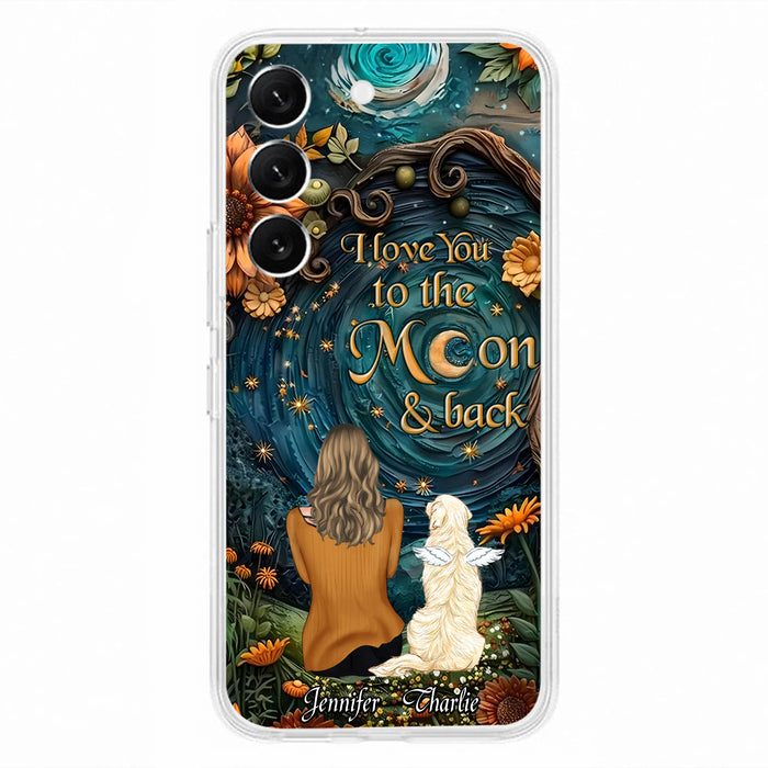 Personalized Galaxy Night Phone Case - Gift Idea For Pet Owner - Case For iPhone/Samsung - I Love You To The Moon & Back