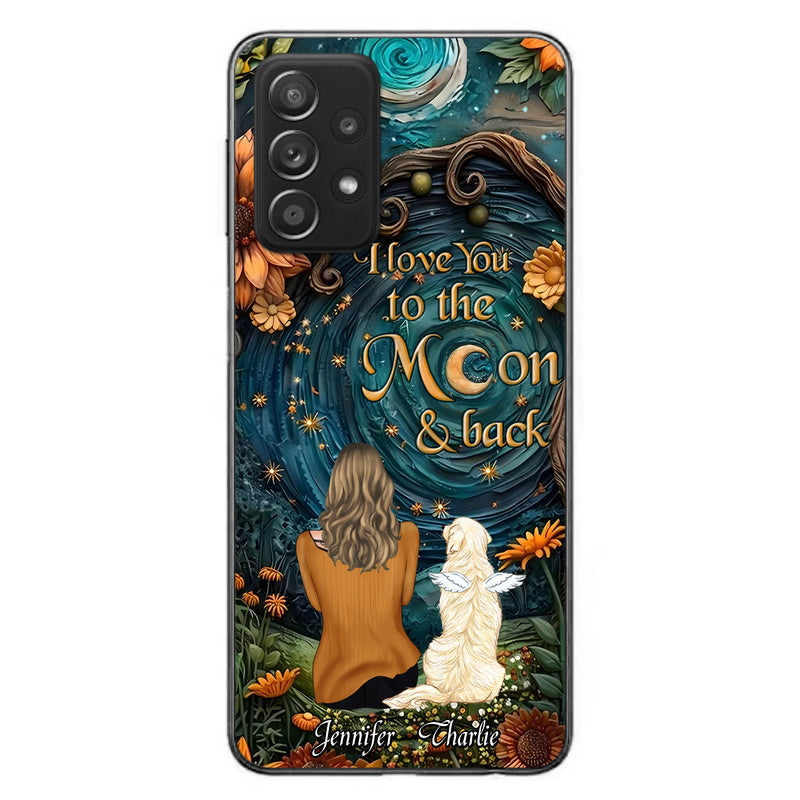Personalized Galaxy Night Phone Case - Gift Idea For Pet Owner - Case For iPhone/Samsung - I Love You To The Moon & Back