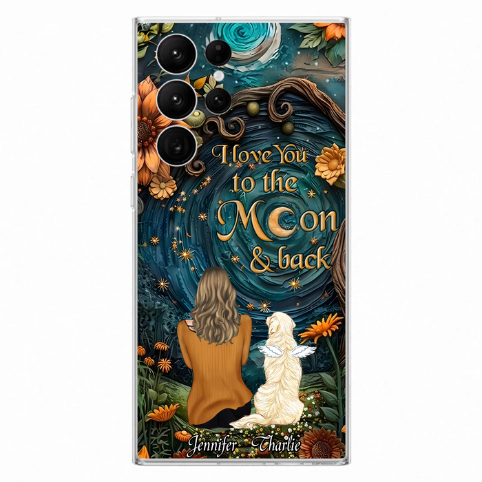 Personalized Galaxy Night Phone Case - Gift Idea For Pet Owner - Case For iPhone/Samsung - I Love You To The Moon & Back