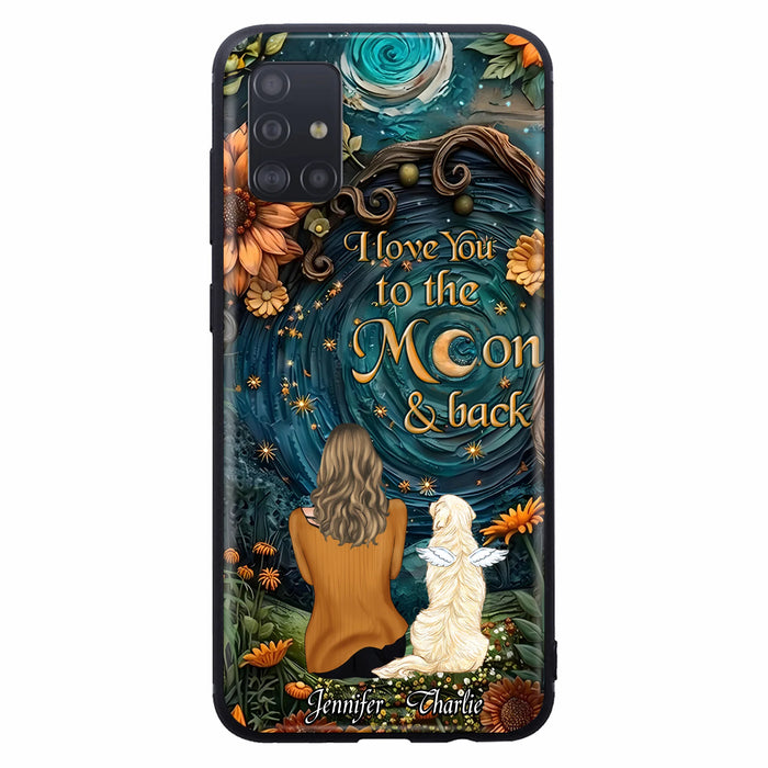 Personalized Galaxy Night Phone Case - Gift Idea For Pet Owner - Case For iPhone/Samsung - I Love You To The Moon & Back