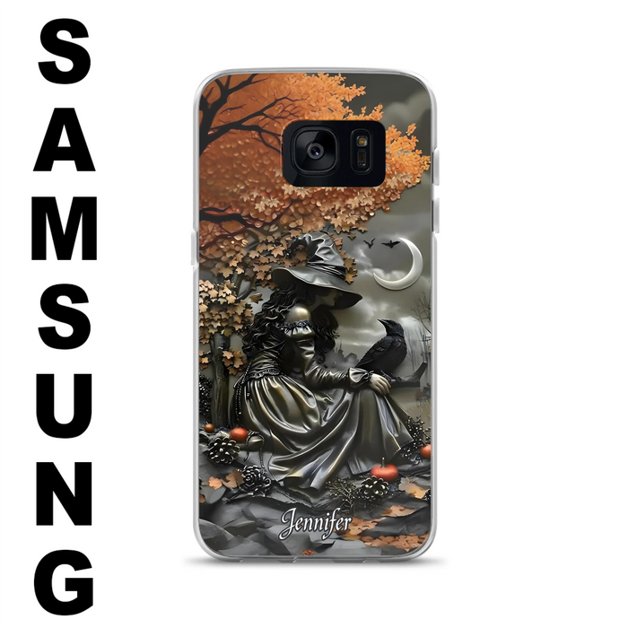 Personalized Witch Phone Case - Halloween/Birthday Gift Idea For Yourself, Women, Witch Lovers - Case For iPhone/Samsung