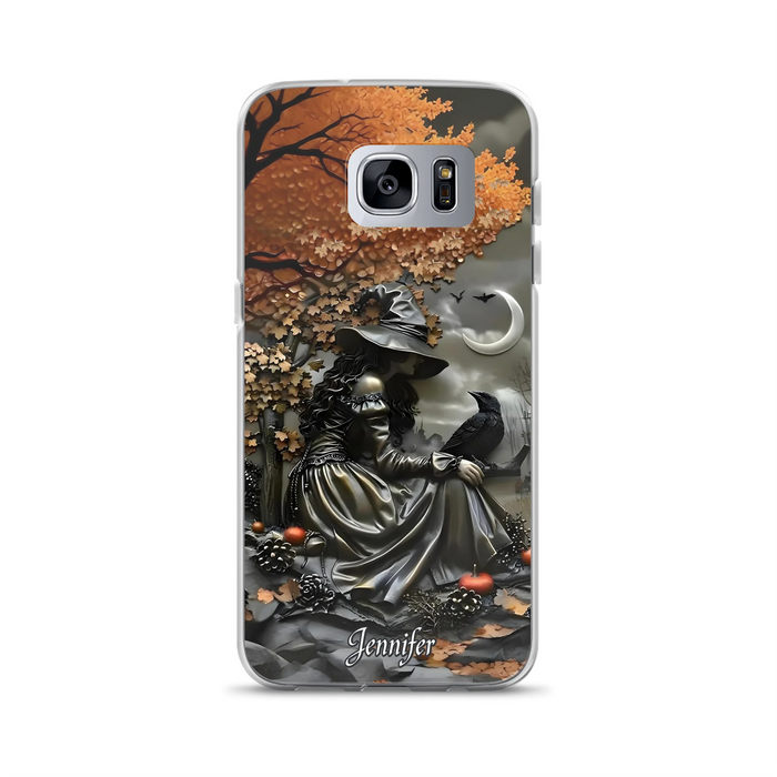 Personalized Witch Phone Case - Halloween/Birthday Gift Idea For Yourself, Women, Witch Lovers - Case For iPhone/Samsung