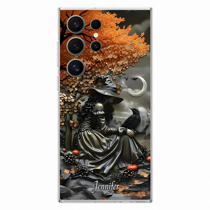 Personalized Witch Phone Case - Halloween/Birthday Gift Idea For Yourself, Women, Witch Lovers - Case For iPhone/Samsung