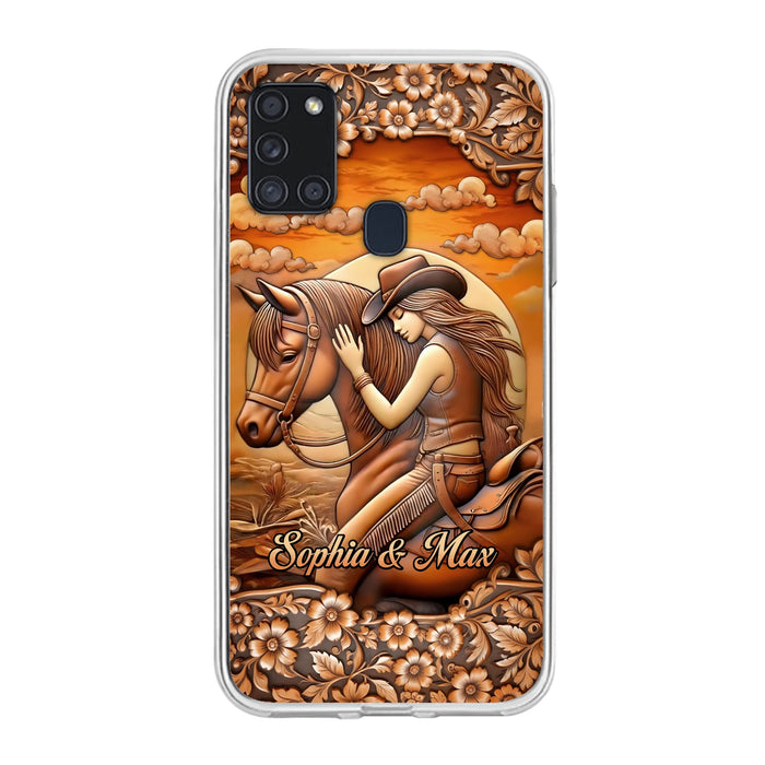 Custom Personalized Horse Girl Phone Case - Gift Idea For Horse Lover - Case For iPhone/ Samsung