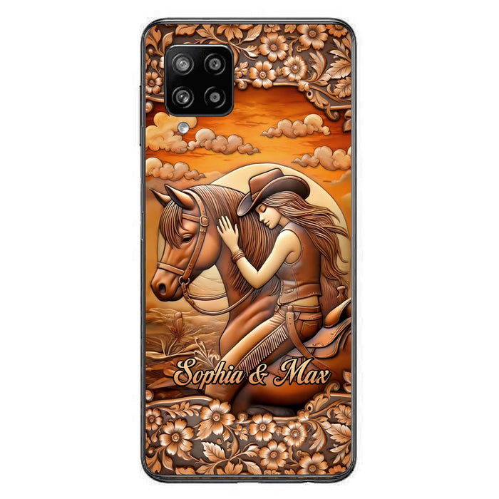 Custom Personalized Horse Girl Phone Case - Gift Idea For Horse Lover - Case For iPhone/ Samsung