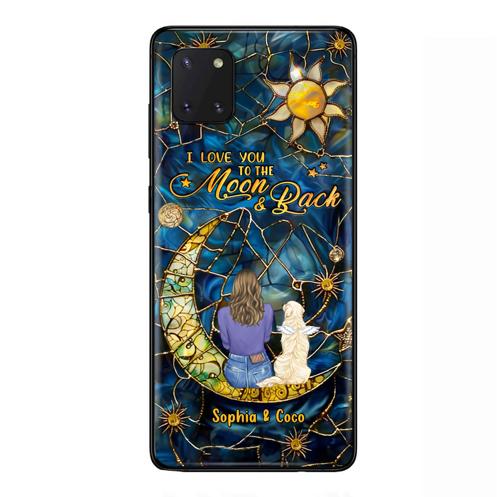 Custom Personalized Memorial Pet Phone Case - Memorial Gift Idea For Pet Lover - Case For iPhone/ Samsung - I Love You To The Moon & Back
