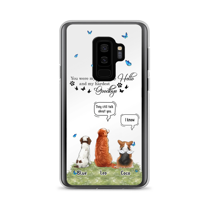 Custom Personalized Pet Phone Case - Memorial Gift Idea For Dog/ Cat Lover - You Were My Favorite Hello - Case For iPhone/Samsung