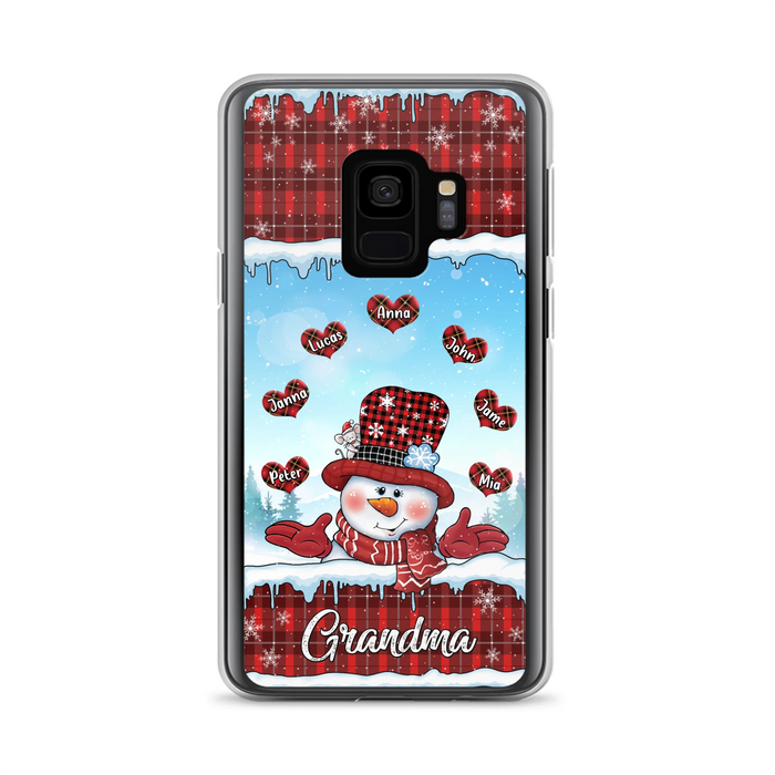 Custom Personalized Grandma Children Phone Case - Christmas Gift For Grandma/ Mom - Upto 7 Kids - Case For iPhone/ Samsung