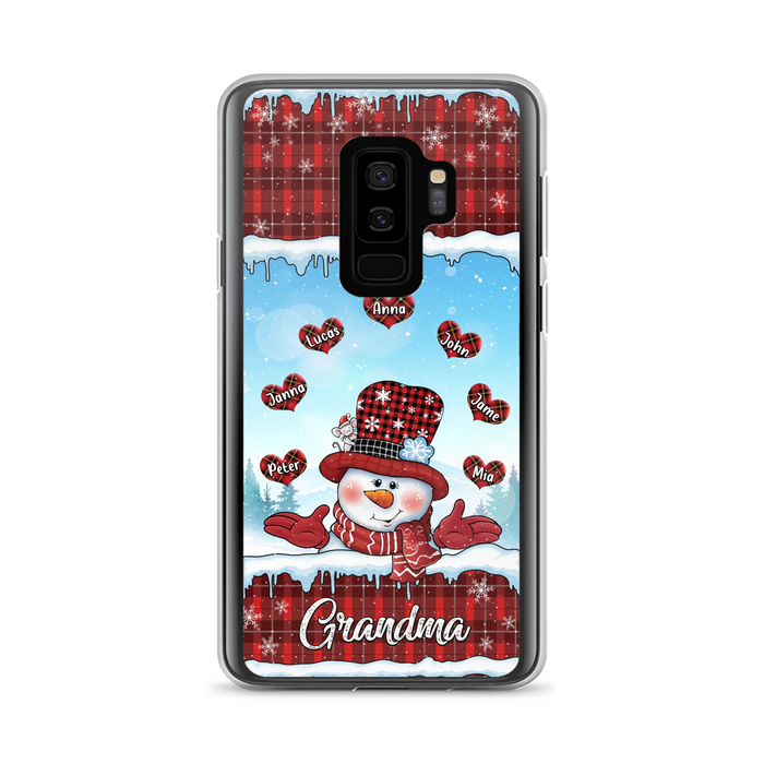 Custom Personalized Grandma Children Phone Case - Christmas Gift For Grandma/ Mom - Upto 7 Kids - Case For iPhone/ Samsung